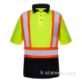 Travail à haute visibilité T-shirt T-shirt jaune chemise